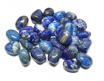 Lapislazuli Trommelsteine aus Afghanistan / ca. 500 Gramm / ca. 20-25 mm