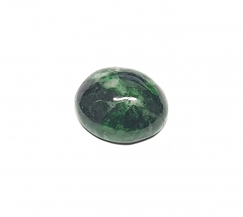 Chloromelanit - Jade Cabochon aus Myanmar / Burma ca. 22x18 mm