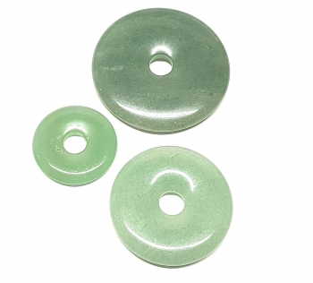 3er Set 30 mm Aventurin grn - Donut - Anhnger