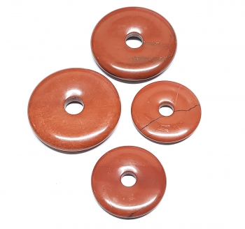 3er Set 30 mm roter Jaspis - Donut - Anhnger