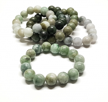 Jadeit - Jade Kugelarmband ca. 13-14 mm / ca. 19-20 cm