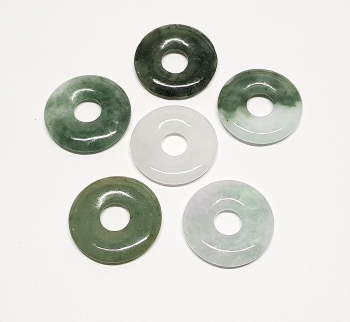 3er Set 30 mm Jade ( Jadeit ) Donut - Anhnger