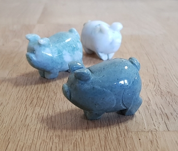 Schwein aus Jadeit ( Jade ) ca. 40 x 30 x 24 mm - Glcksschwein