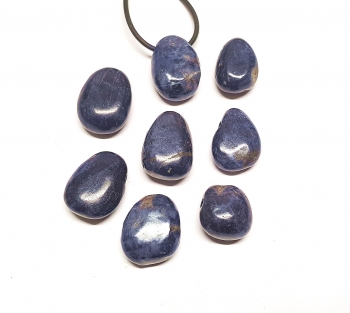 5er Set Saphir Trommelstein�Anh�nger ca. 3 mm gebohrt