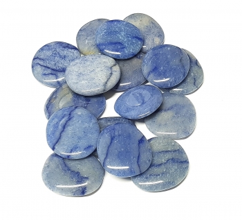 Blauquarz Scheibensteine / Taschensteine - ca. 500 gr.