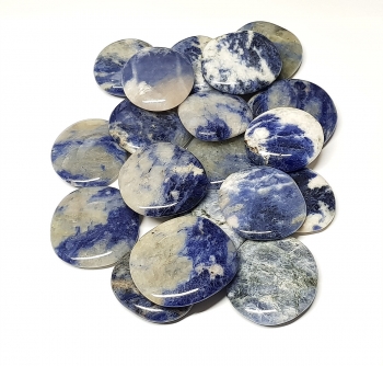 Sodalith Scheibensteine / Taschensteine - ca. 500 gr.