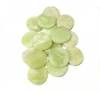 China Jade�( Serpentin ) Scheibensteine / Taschensteine�- ca. 500 gr.