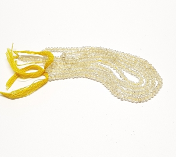 Beryllstrang gelb ( Goldberyll )facettiert ca. 3,5 mm / ca. 38 cm