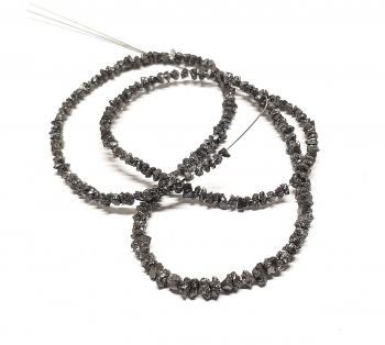 Diamant - Strang schwarz ca. 2,0 - 4,5 mm verlaufend / ca- 40 cm ca. 30,3 Carat