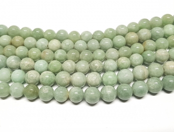 Jadeit - Jade Kugelstrang aus Burma-Jade ca. 12-13 mm / ca. 50 cm