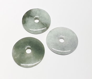 3er Set 50 mm Jade ( Jadeit ) Donut - Anhnger