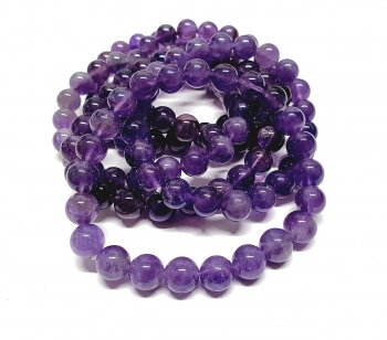 Amethyst Kugelarmband ca. 8 mm / ca. 19 cm