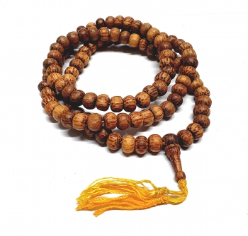 10 x Mala aus Holz Kokos 108 Perlen ca. 8 mm ca. 80 cm