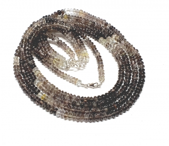 Sillimanit Halskette Rondell ca. 5-6 mm/ ca. 45 cm mit Silberkarabiner
