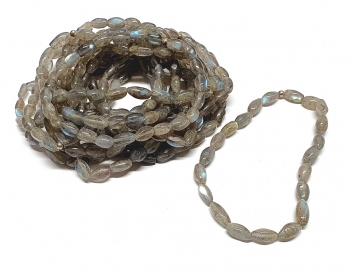 Labradorit Armband Olive ca. 5 - 6 mm / ca. 19 cm