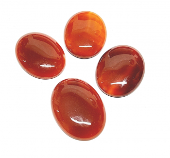 3 Stck Carneol Cabochon oval ca. 40 x 30 mm