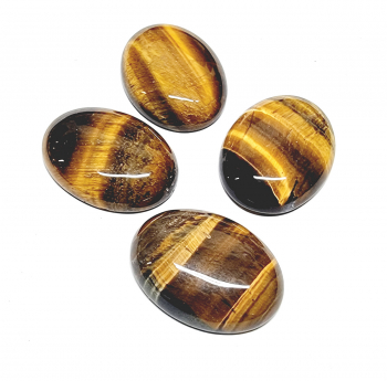 3 Stck Tigerauge Cabochon oval ca. 40 x 30 mm