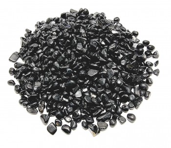 Schrl / schwarzer Turmalin Mini Chips Trommelsteine ca. 1000 gr. / ca. 6 - 12 mm