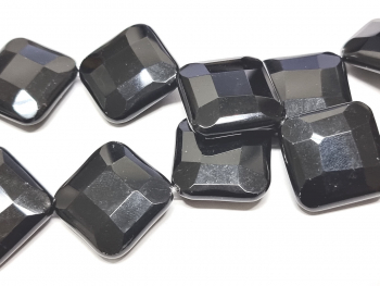 Onyx Kettenstrang Quadrat facettiert ca. 25 x 25 mm / ca. 40 cm - Einzelstück