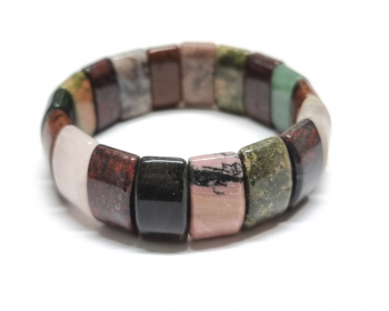 Multicolor Armbandgewlbt ca. 10 x 20 mm/ ca. 19 cm