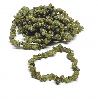 Peridot Armband Nugget ca. 6-8 mm / ca. 19 cm