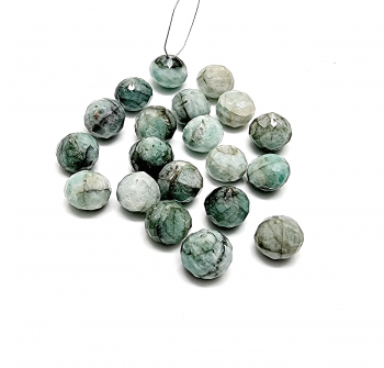20 gebohrte Smaragd Perlen (Pampelform) aus Brasilien 