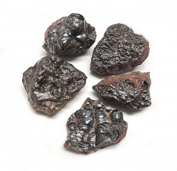 5 Stck Hematit Rohsteine aus Marokko 90-290 gr. je Stck / ca. 40-70 mm