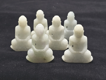 Buddha Statue aus heller Jade graviert ca. 45-55 mm - Sonderposten