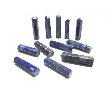 3er Set Lapislazuli - Spitzen mit Standflche ca. 30-40 mm