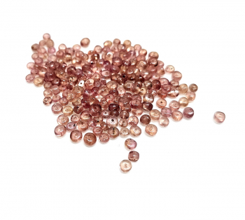 185 Rubin Perlen Button hell ca. 3 - 4 mm