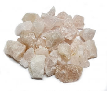 25 Kg Rosenquarz Deko Chips aus Brasilien / Rohsteine ca. 2,5-4 cm