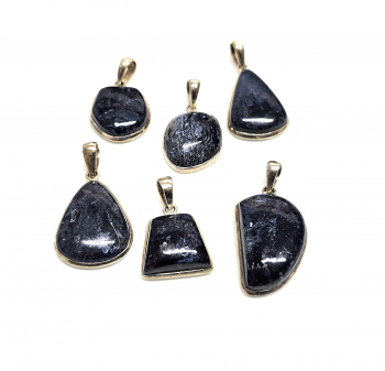 Pietersit Anhnger Freiform in 925 Silber ca. 25-45 mm / ca. 5-7 Gramm