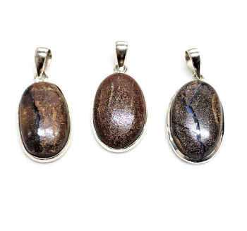 Boulder - Opal Anh�nger�in 925 Silber gefasst ca. 35-40 mm