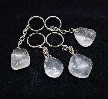 4er Set Schl�sselanh�nger  Trommler  Bergkristall ca. 80-95�mm - Einzelset