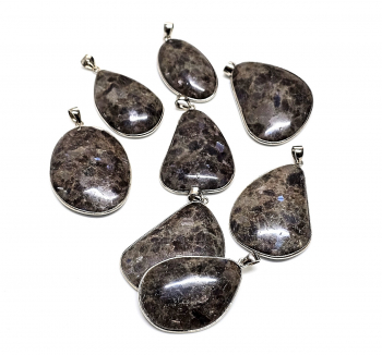 2er set Blue Pearl Anh�nger�an �se�- Freiform ca. 45 - 60 mm