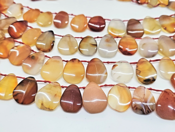 Carneol Kettenstrang Tropfen gewellt ca.�13 x 17 mm / ca. 40 cm