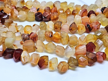 Carneol�Freiformstrang�facettiert ca.�12 - 18 mm / ca. 38 cm