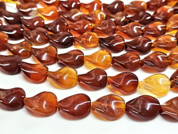 Carneol Kettenstrang Oval gedreht ca. 15 x 20 mm / ca. 40 cm