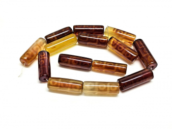 Carneol Kettenstrang Tibet ca. 30 x 9 mm / ca. 40 cm - Einzelst�ck