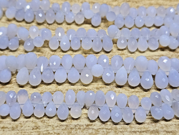 Chalcedon Kettenstrang Pampel facettiert ca. 5/6 x 8/10�mm / ca. 40 cm