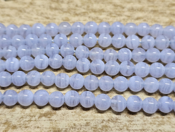 Chalcedon Kettenstrang Kugel ca. 6 mm / ca. 40 cm