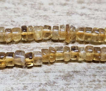 Citrin Kettenstrang Scheibe ca. 5-6 mm / ca. 35 cm