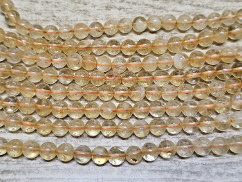 Citrin Kettenstrang Kugel ca. 7 mm / ca. 40 cm