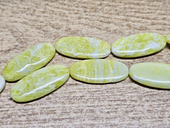 Lemon Jade Kettenstrang Oval ca. 20 x 45 mm / ca. 40 cm