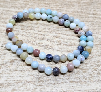 Amazonit Kettenstrang Kugel multicolor ca. 6 mm / ca. 40 cm