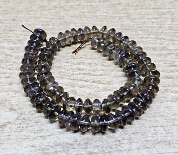 Rauchquarz Kettenstrang Button ca. 10 mm / ca. 40 cm