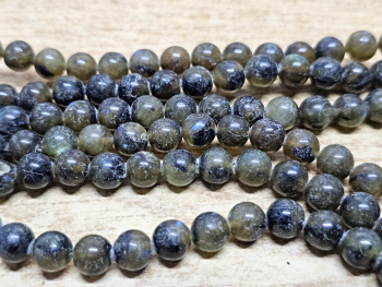 Labradorit Kettenstrang Kugel B-Qual. 8 mm / ca. 40 cm