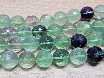 Fluorit Kettenstrang Kugel facettiert ca. 18 mm / ca. 40 cm