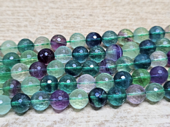 Fluorit Kettenstrang Kugel facettiert ca. 12 mm / ca. 40 cm