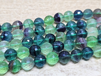 Fluorit Kettenstrang Kugel facettiert ca. 14 mm / ca. 40 cm